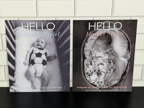 Birth Announcement Flex Magnet Set Design B