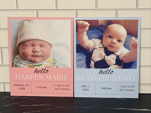 Birth Announcement Flex Magnet Set Design A
