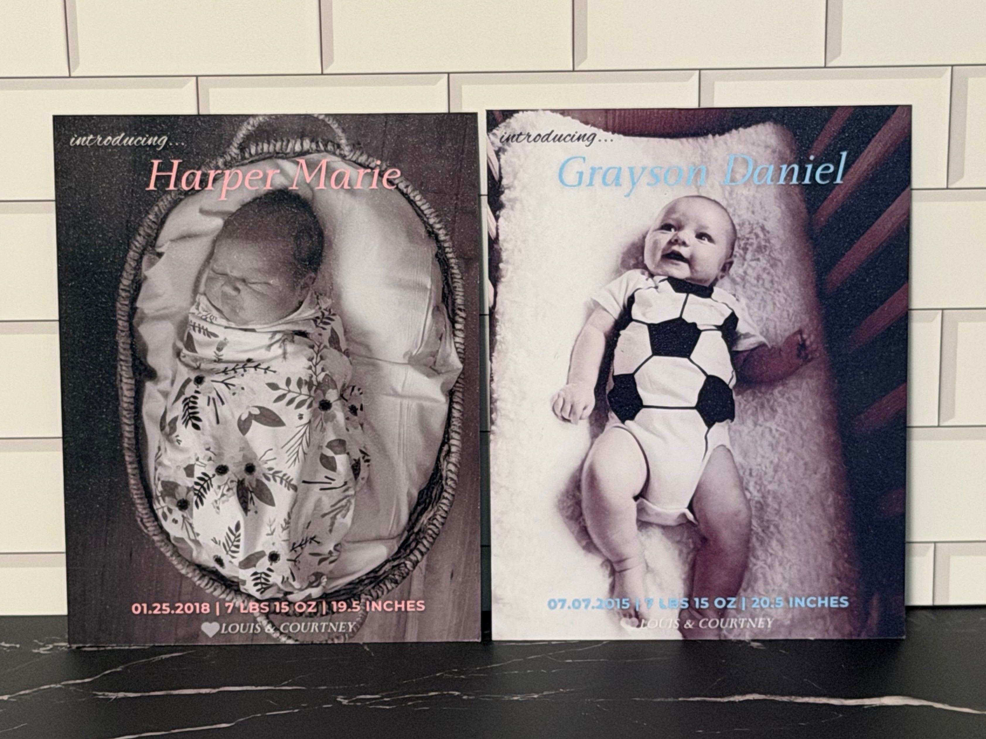 Birth Announcement Flex Magnet Design Set D
