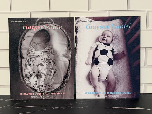 Birth Announcement Flex Magnet Design Set D