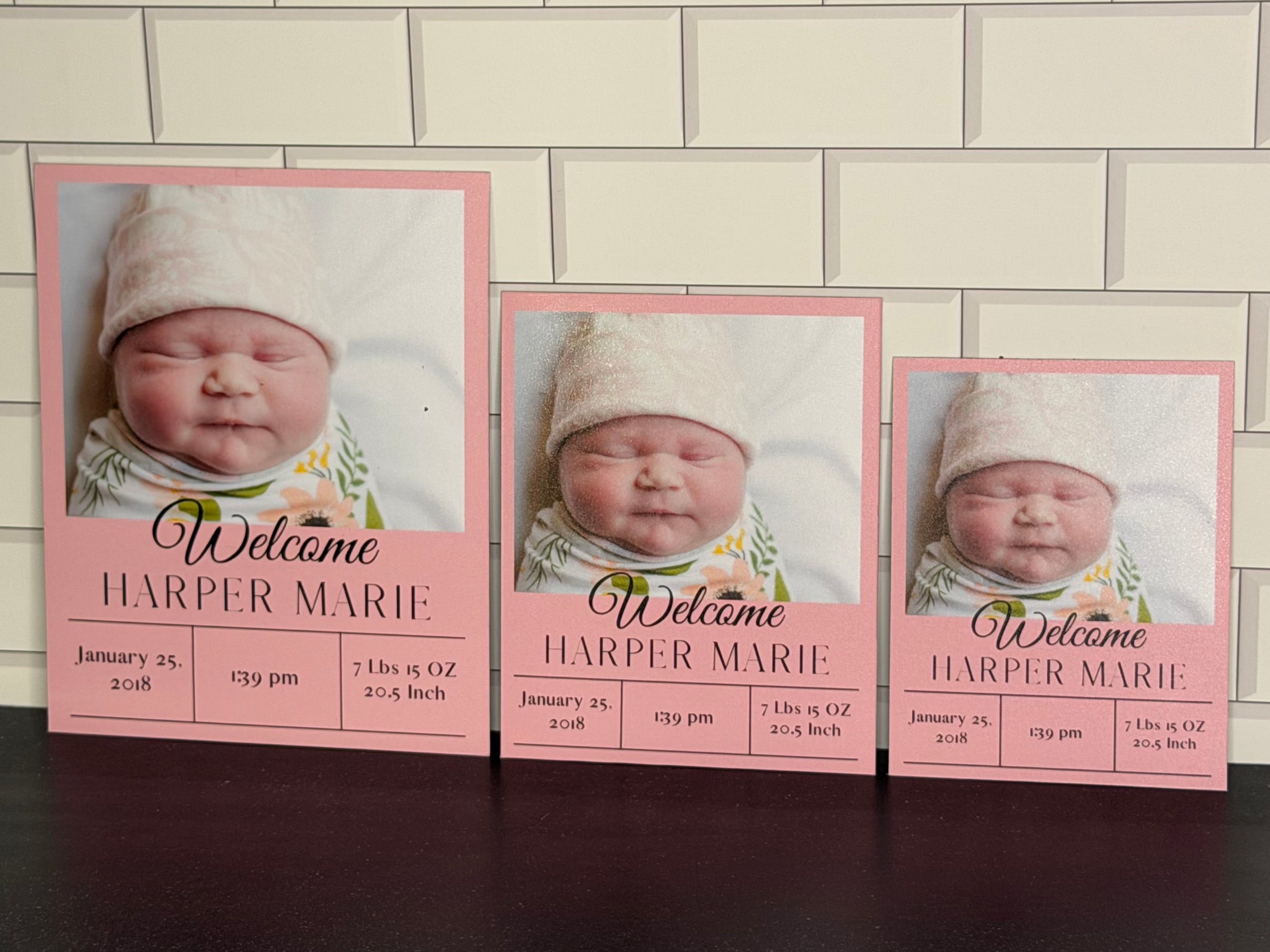 Birth Announcement Flex Magnet Set Design C